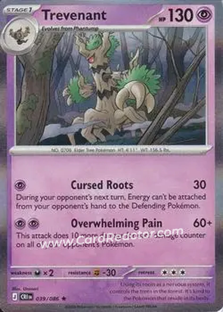 2026 Pokemon Mega Evolution Chaos Rising #039/086 - Trevenant
