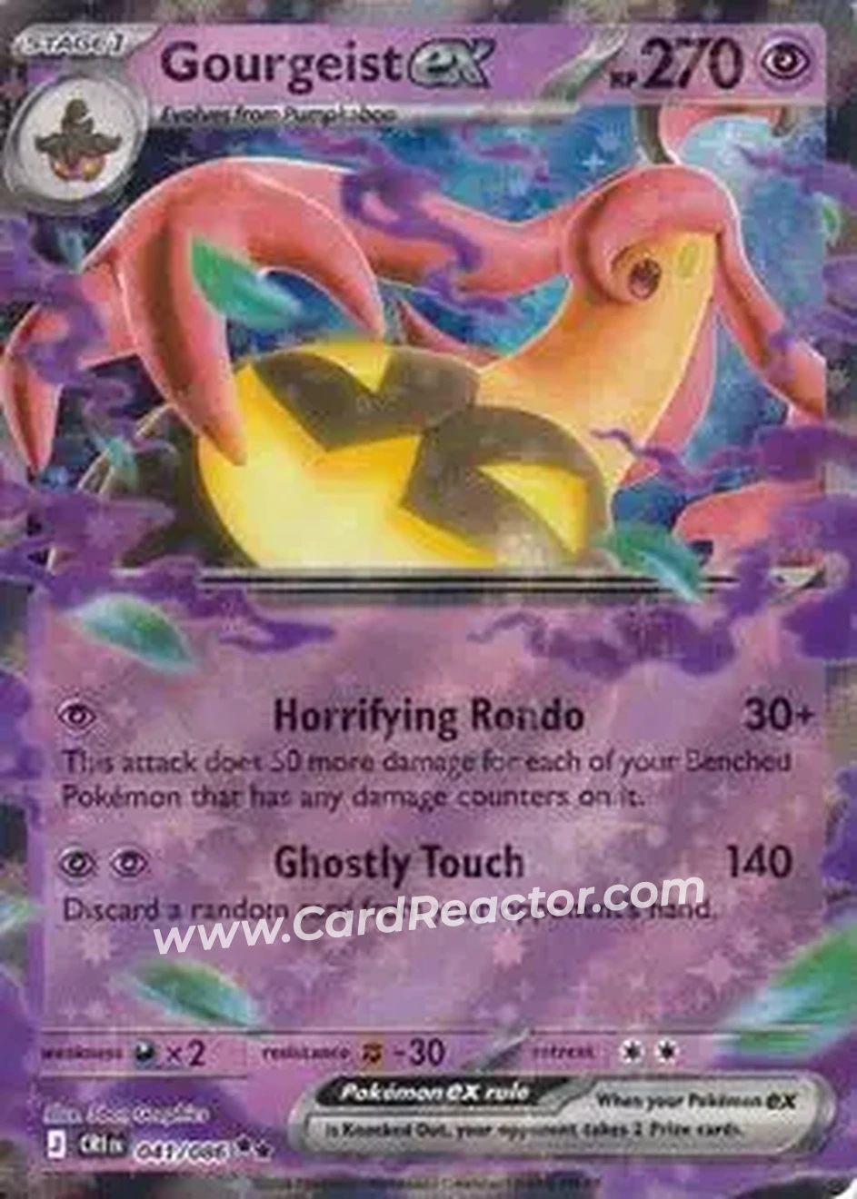 2026 Pokemon Mega Evolution Chaos Rising #041/086 - Gourgeist ex - Front