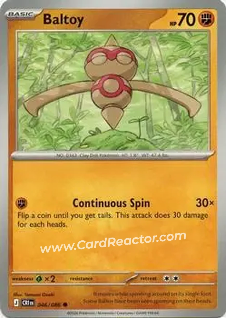 2026 Pokemon Mega Evolution Chaos Rising #046/086 - Baltoy