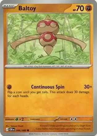 2026 Pokemon Mega Evolution Chaos Rising #046/086 - Baltoy