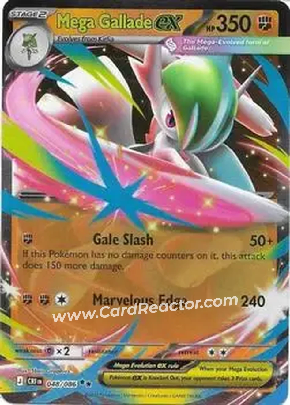 2026 Pokemon Mega Evolution Chaos Rising #048/086 - Mega Gallade ex