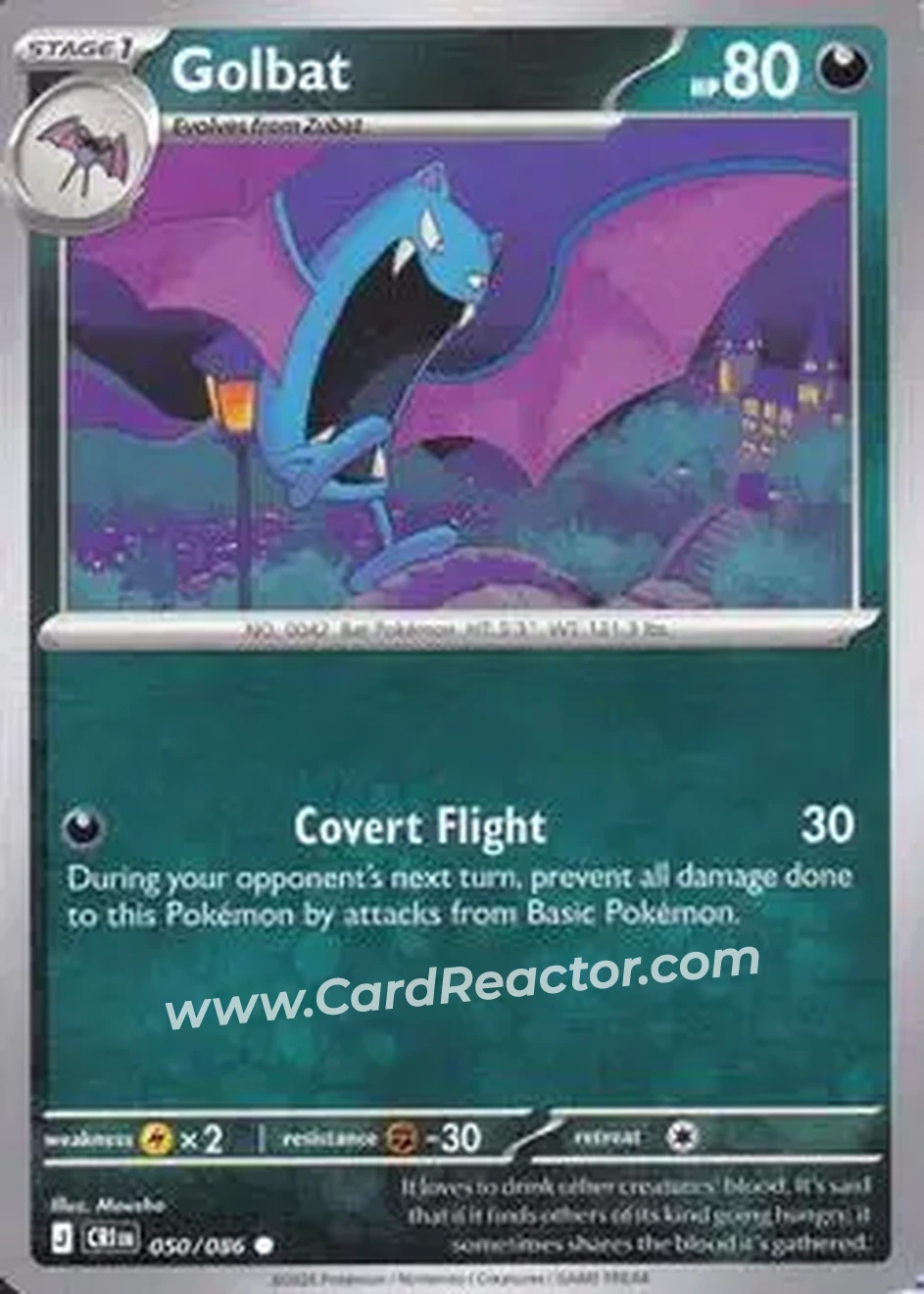 2026 Pokemon Mega Evolution Chaos Rising #050/086 - Golbat - Front