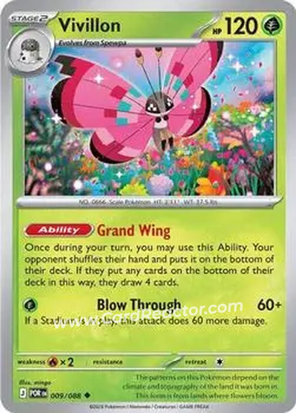 2026 Pokemon Mega Evolution Perfect Order #009/088 - Vivillon