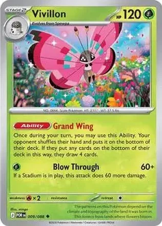 2026 Pokemon Mega Evolution Perfect Order #009/088 - Vivillon