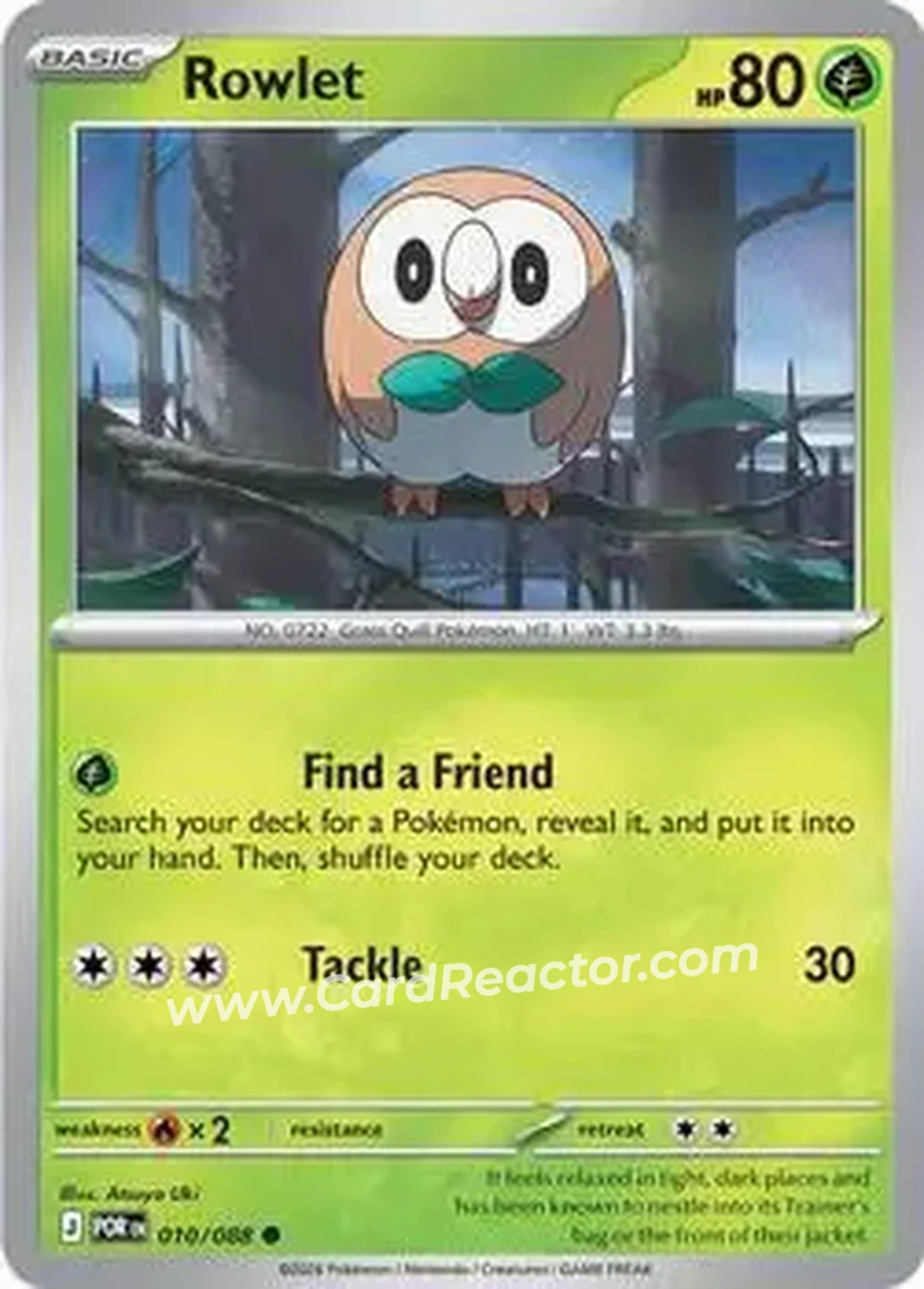 2026 Pokemon Mega Evolution Perfect Order #010/088 - Rowlet