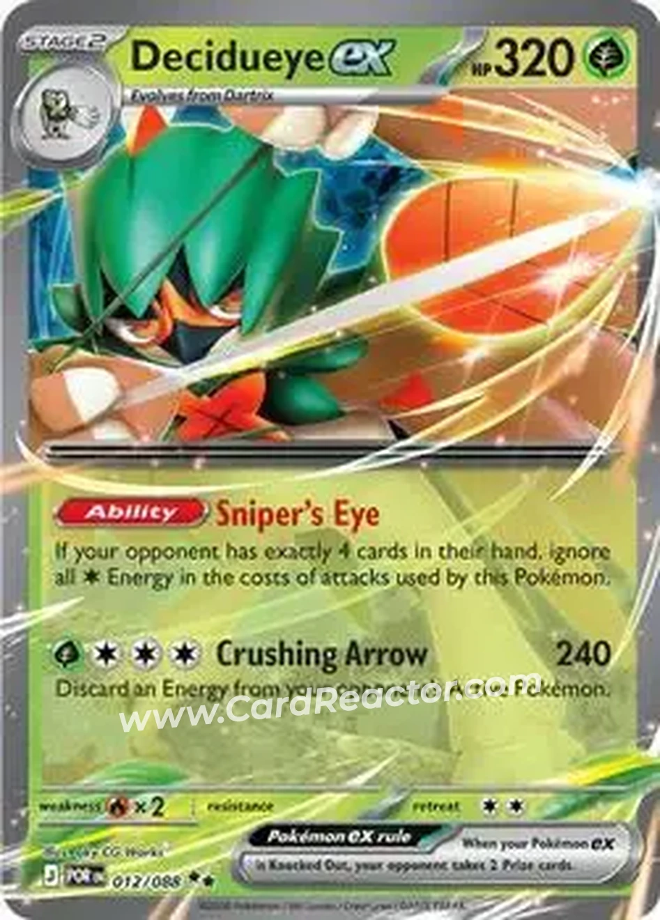 2026 Pokemon Mega Evolution Perfect Order #012/088 - Decidueye ex