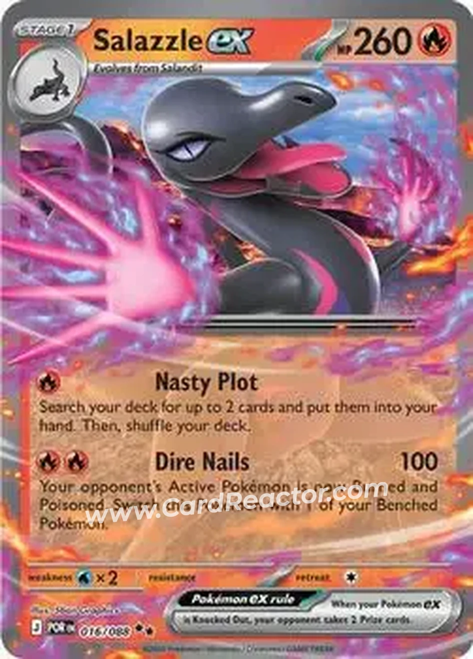 2026 Pokemon Mega Evolution Perfect Order #016/088 - Salazzle ex - Front