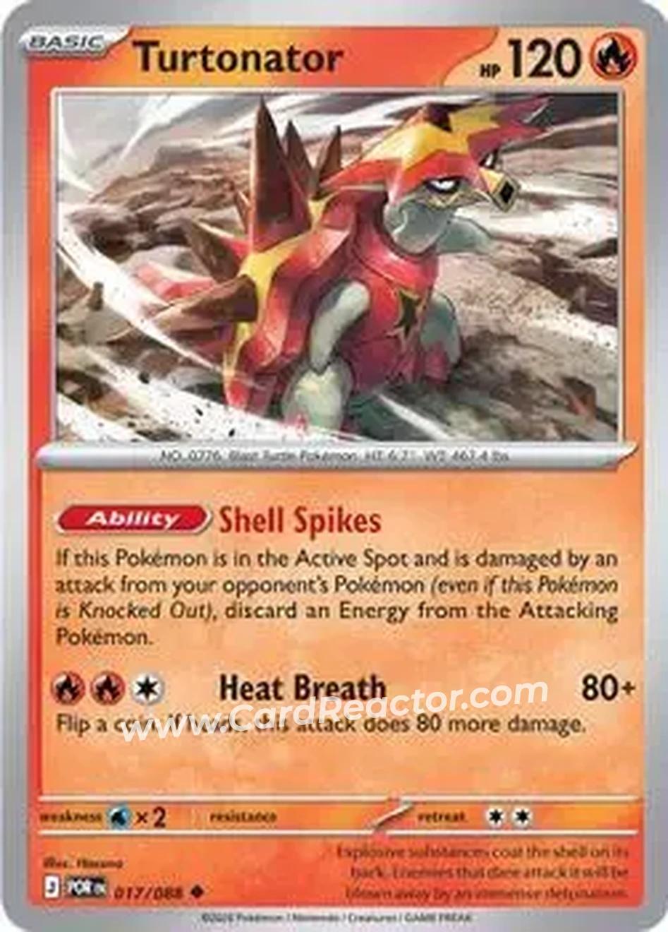 2026 Pokemon Mega Evolution Perfect Order #017/088 - Turtonator - Front