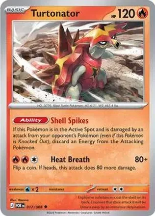 2026 Pokemon Mega Evolution Perfect Order #017/088 - Turtonator
