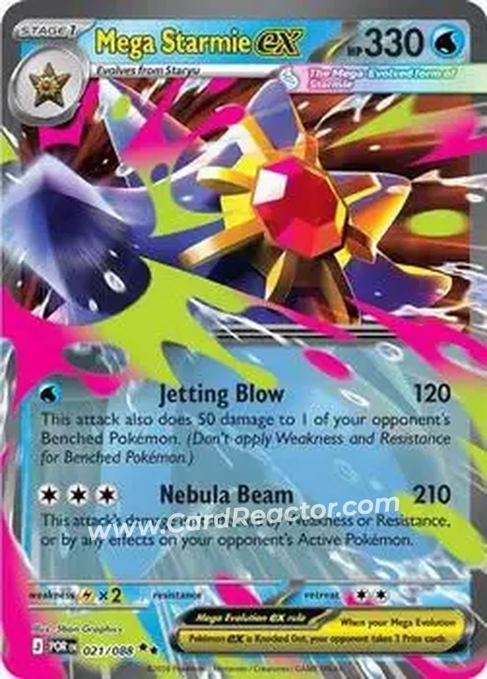 2026 Pokemon Mega Evolution Perfect Order #021/088 - Mega Starmie ex - Front