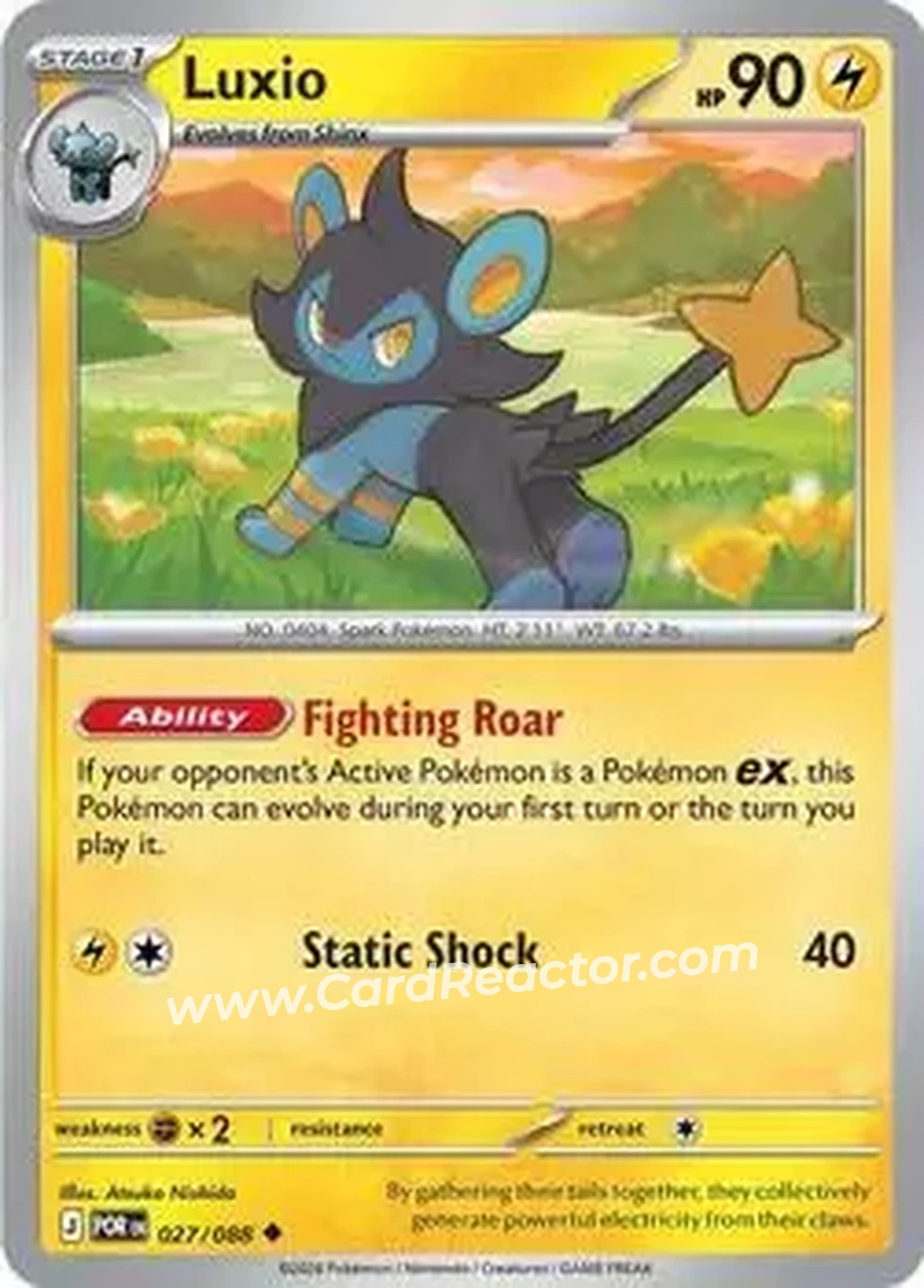 2026 Pokemon Mega Evolution Perfect Order #027/088 - ルクシオ - Front