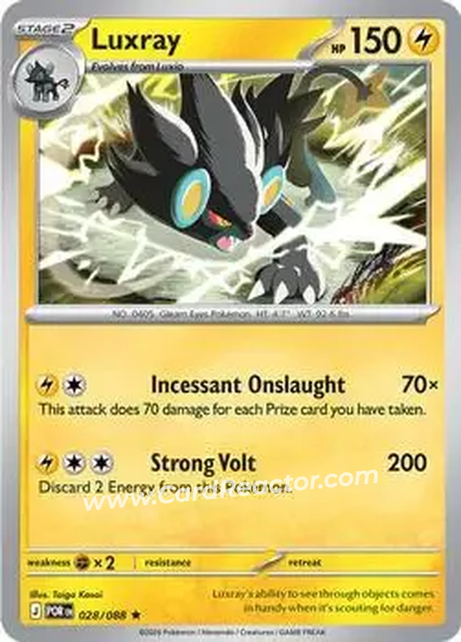2026 Pokemon Mega Evolution Perfect Order #028/088 - レントラー - Front