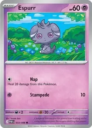2026 Pokemon Mega Evolution Perfect Order #033/088 - Espurr
