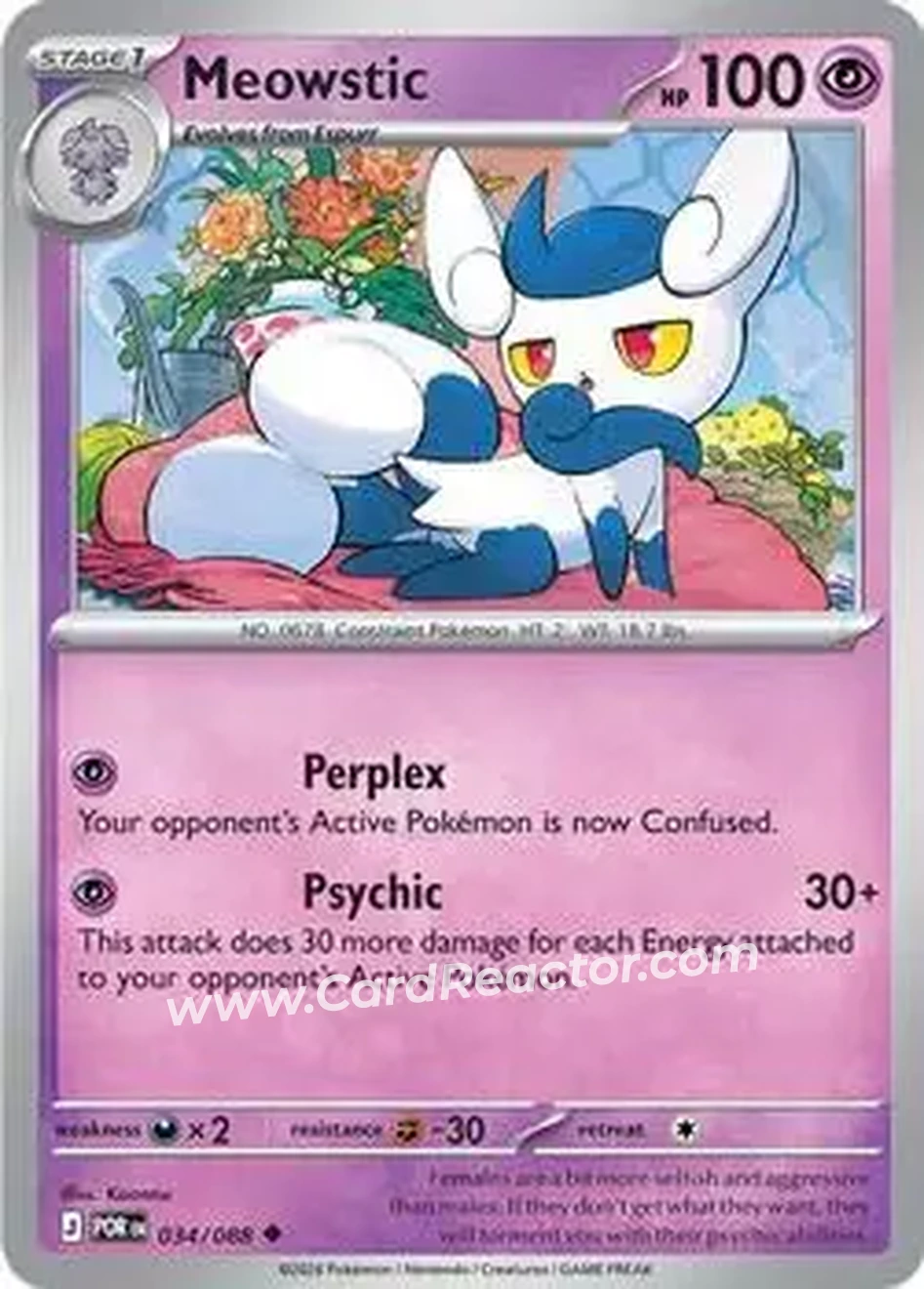 2026 Pokemon Mega Evolution Perfect Order #034/088 - Meowstic