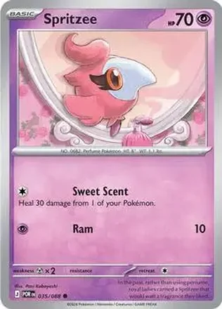 2026 Pokemon Mega Evolution Perfect Order #035/088 - Spritzee