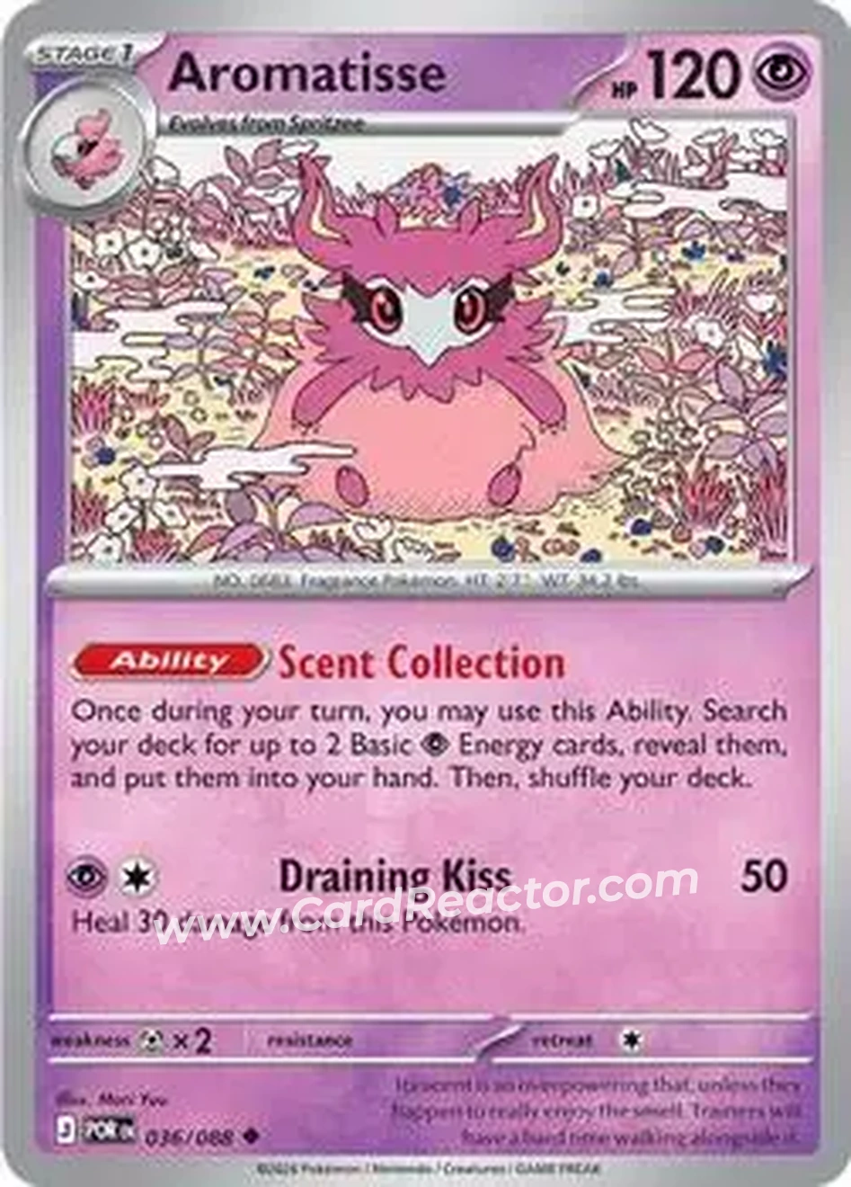2026 Pokemon Mega Evolution Perfect Order #036/088 - Aromatisse - Front