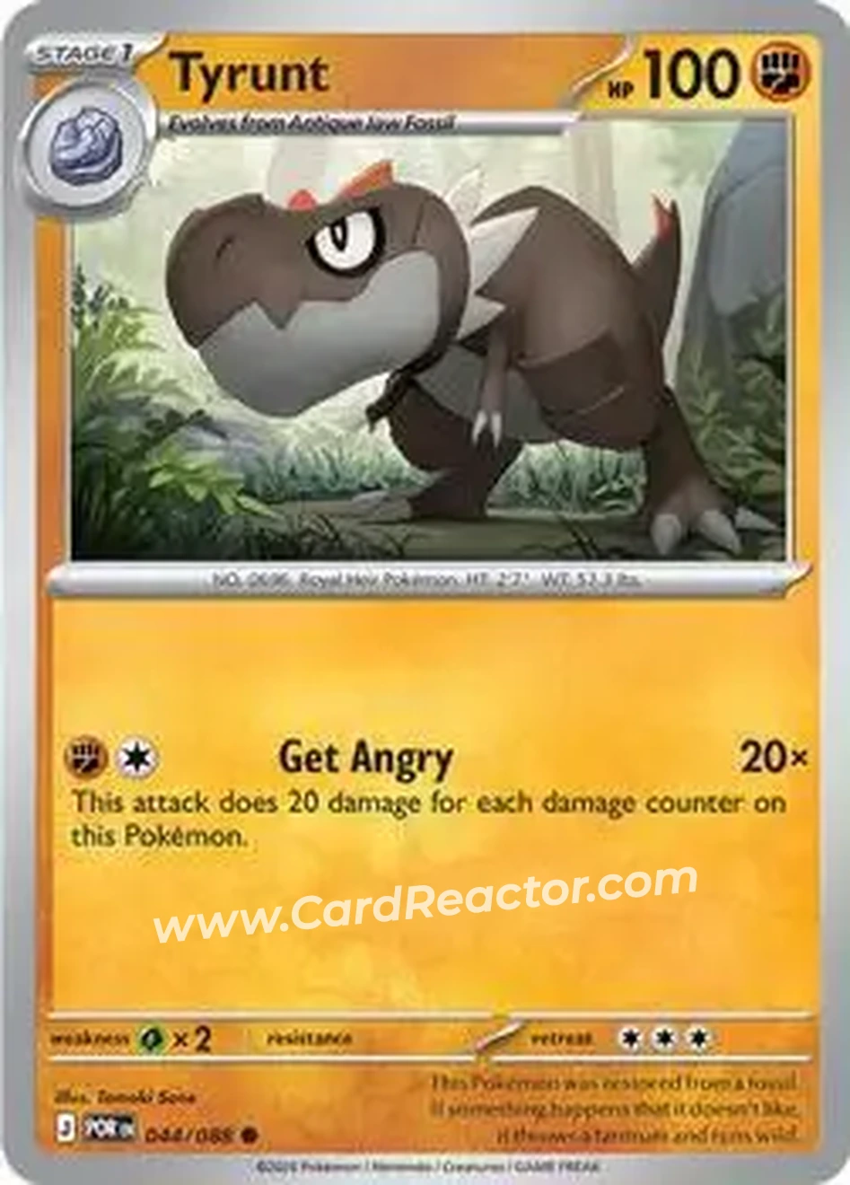 2026 Pokemon Mega Evolution Perfect Order #044/088 - Tyrunt - Front