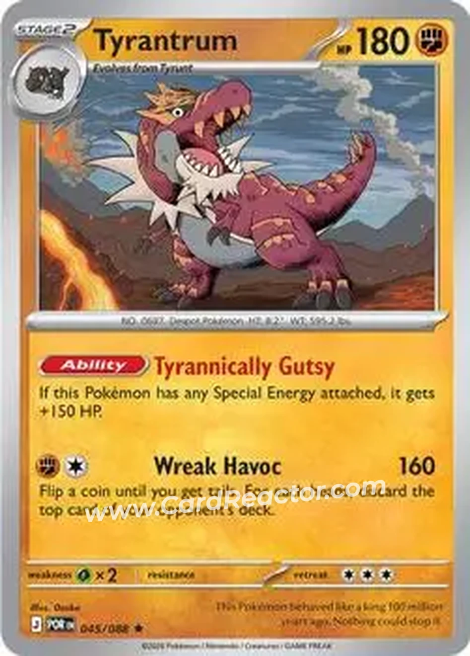 2026 Pokemon Mega Evolution Perfect Order #045/088 - Tyrantrum - Front