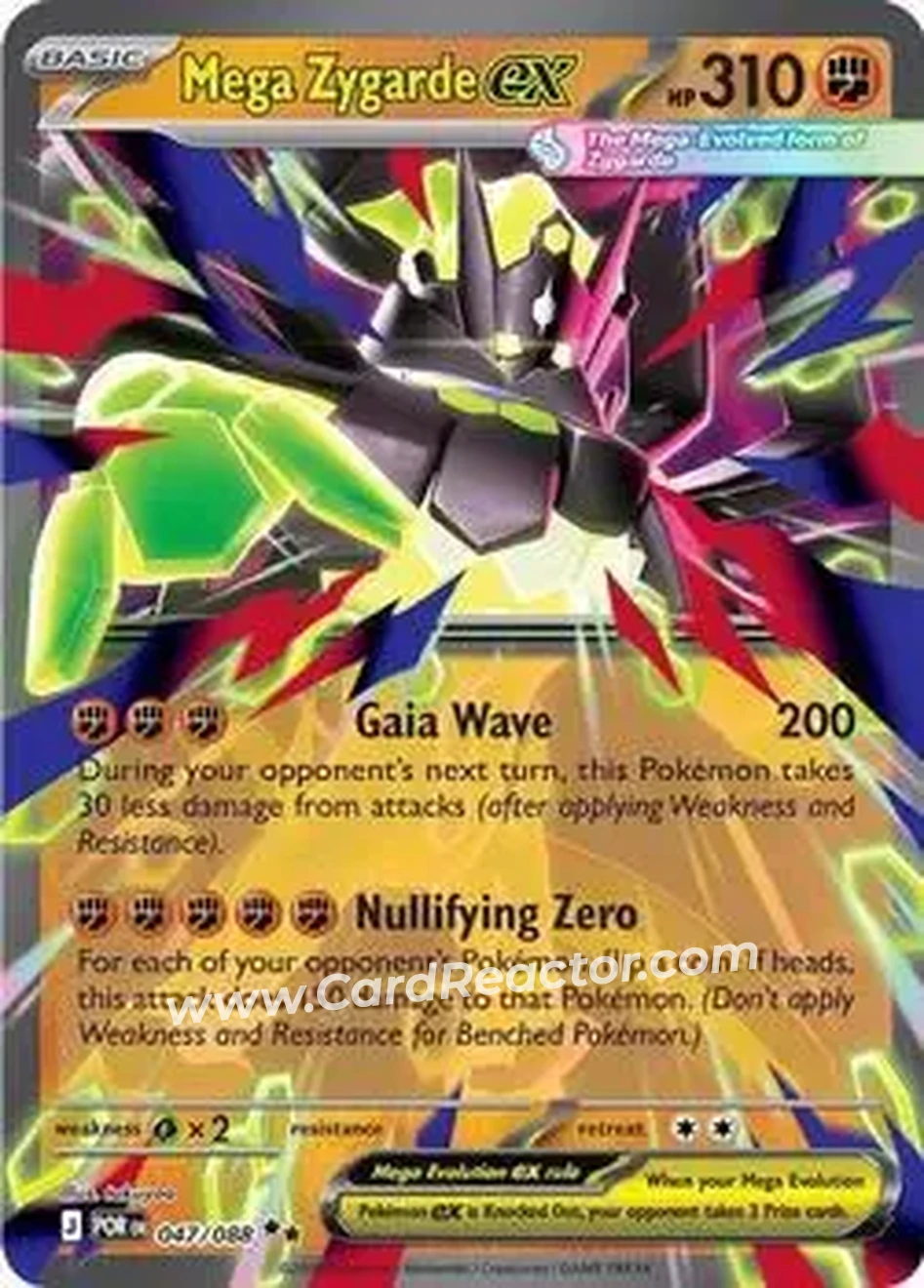 2026 Pokemon Mega Evolution Perfect Order #047/088 - Mega Zygarde ex - Front
