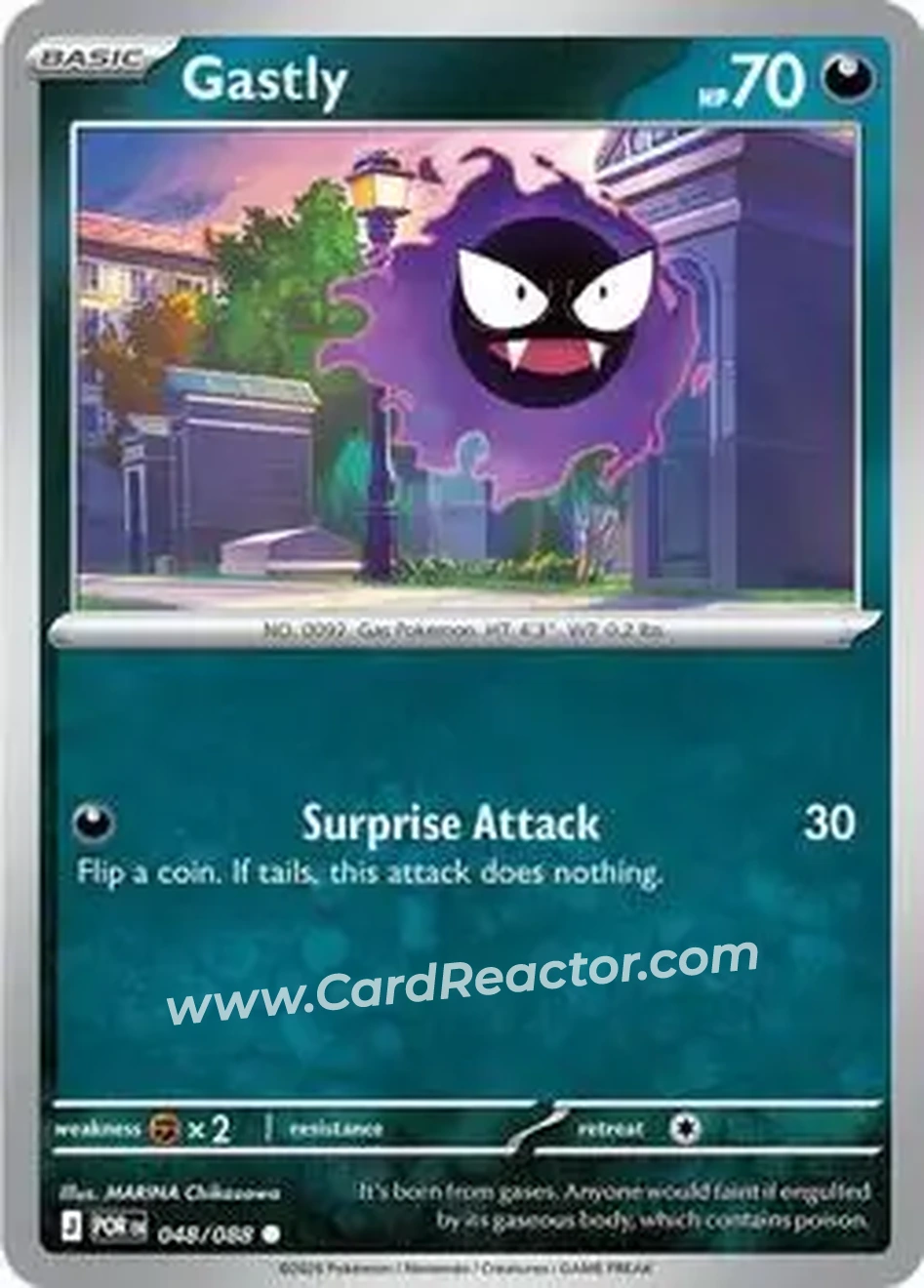 2026 Pokemon Mega Evolution Perfect Order #048/088 - Gastly - Front
