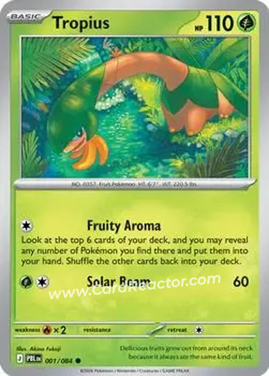 2026 Pokemon Mega Evolution Pitch Black #001/084 - Tropius