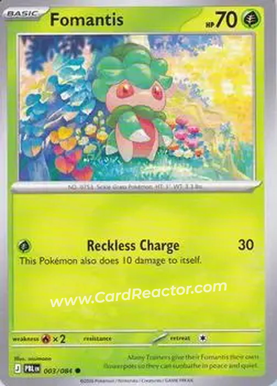 2026 Pokemon Mega Evolution Pitch Black #003/084 - Fomantis