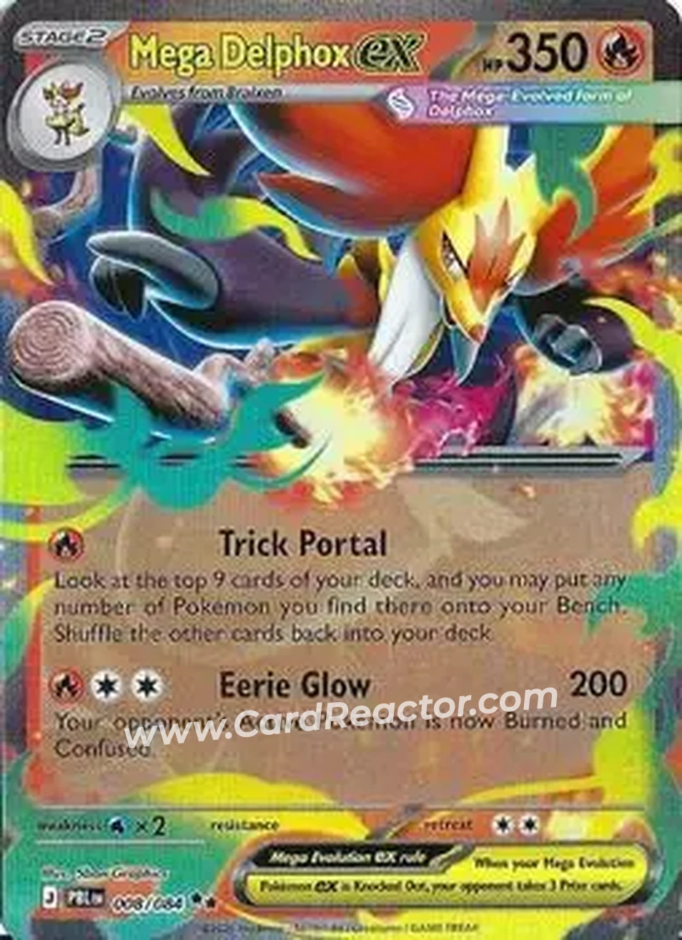 2026 Pokemon Mega Evolution Pitch Black #008/084 - Delphox - Front
