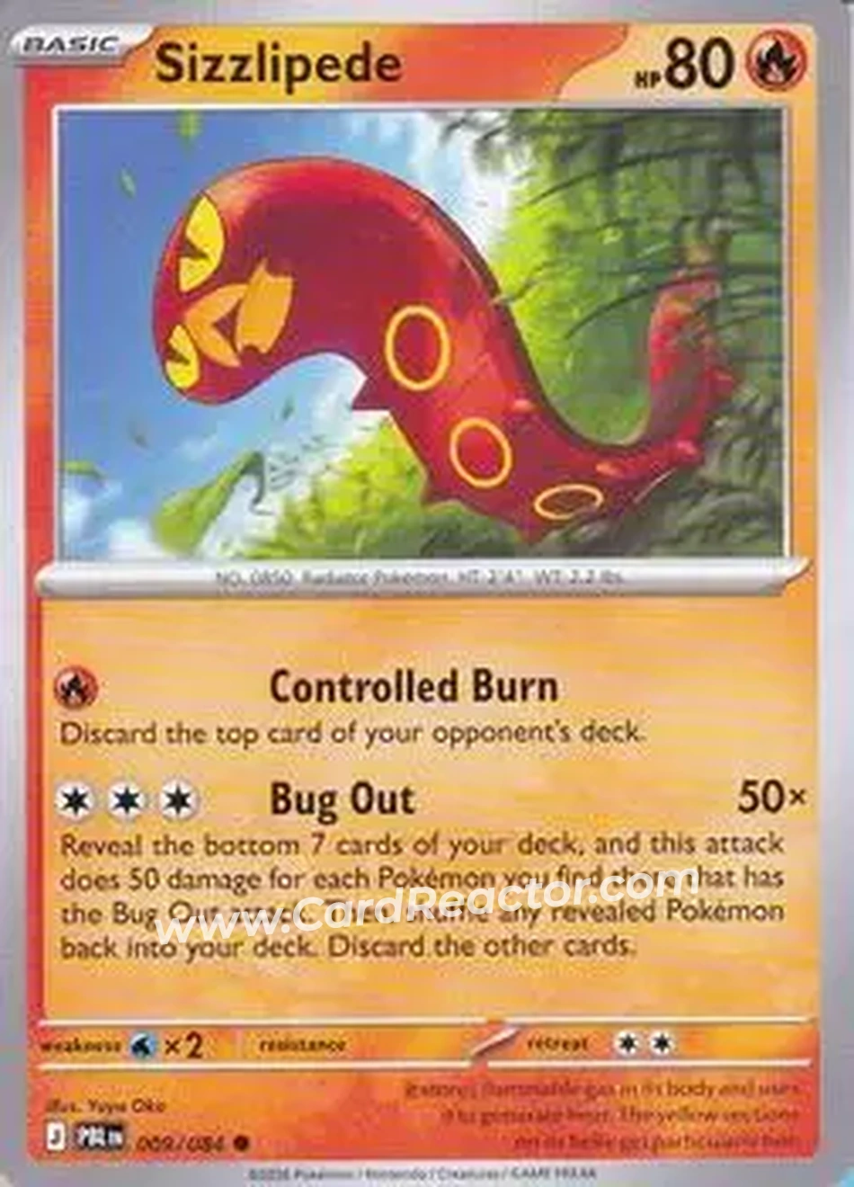 2026 Pokemon Mega Evolution Pitch Black #009/084 - Sizzlipede - Front