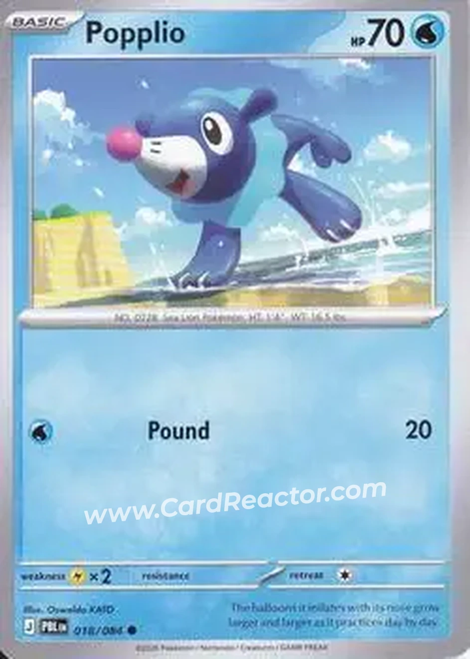 2026 Pokemon Mega Evolution Pitch Black #018/084 - Popplio - Front