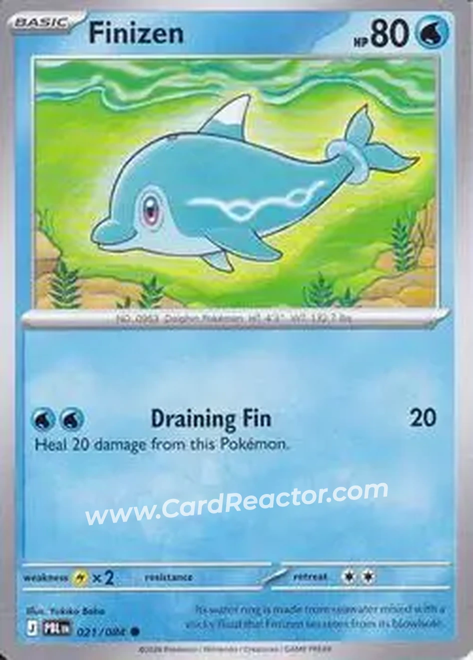 2026 Pokemon Mega Evolution Pitch Black #021/084 - Finizen - Front