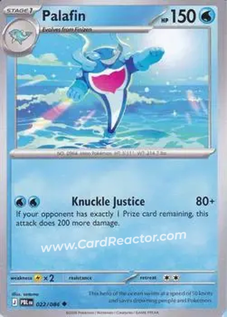 2026 Pokemon Mega Evolution Pitch Black #022/084 - Palafin - Front