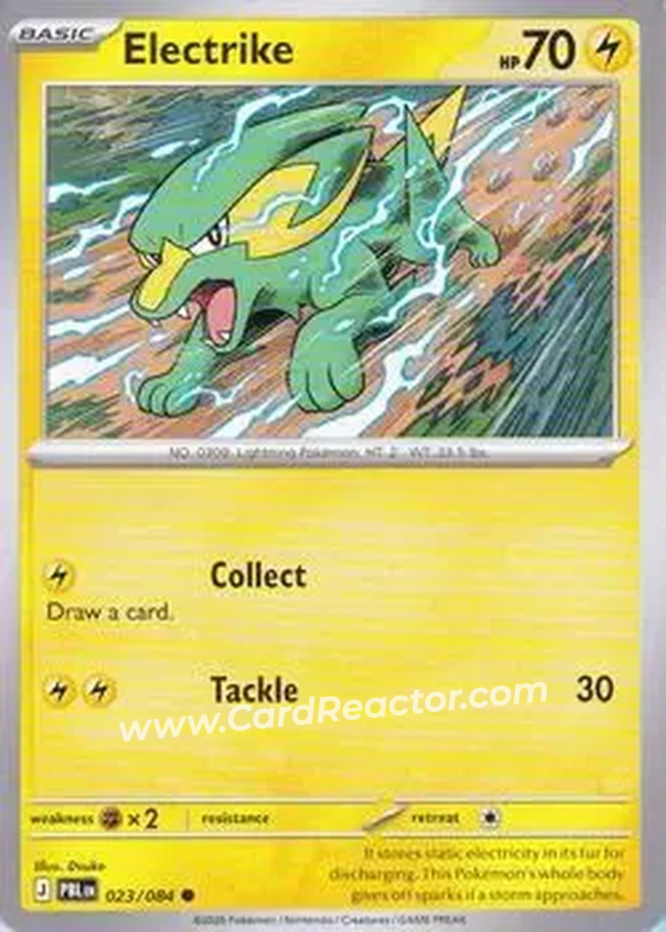 2026 Pokemon Mega Evolution Pitch Black #023/084 - Electrike - Front