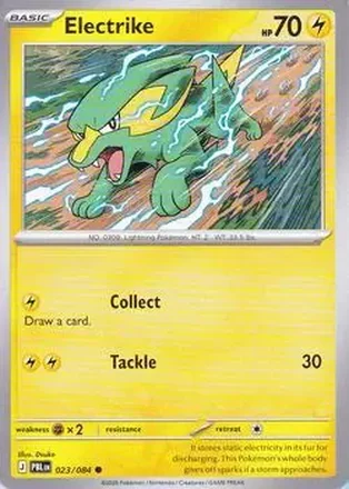 2026 Pokemon Mega Evolution Pitch Black #023/084 - Electrike