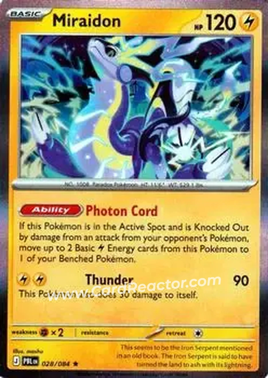 2026 Pokemon Mega Evolution Pitch Black #028/084 - Miraidon