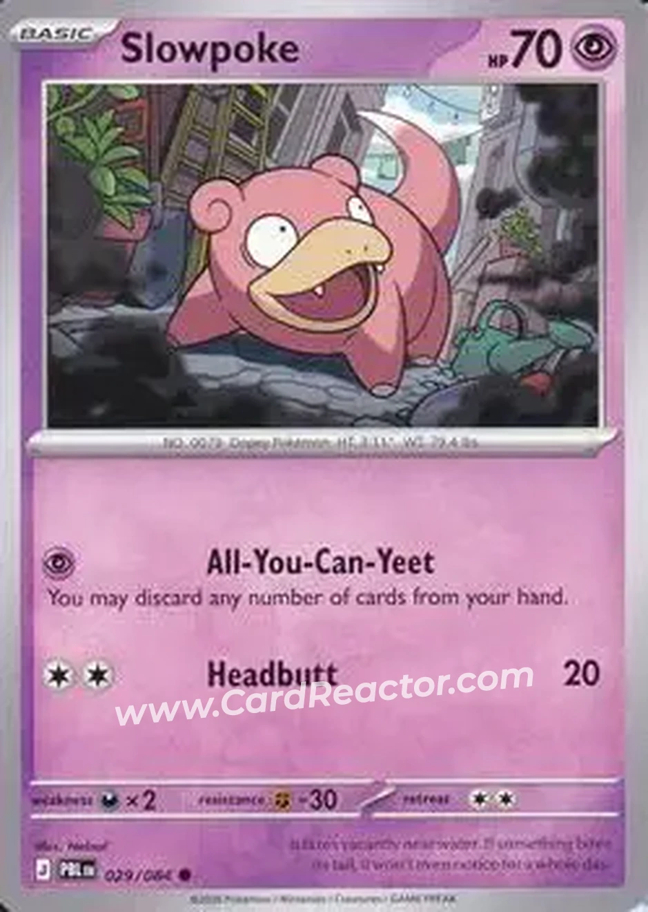 2026 Pokemon Mega Evolution Pitch Black #029/084 - Slowpoke - Front