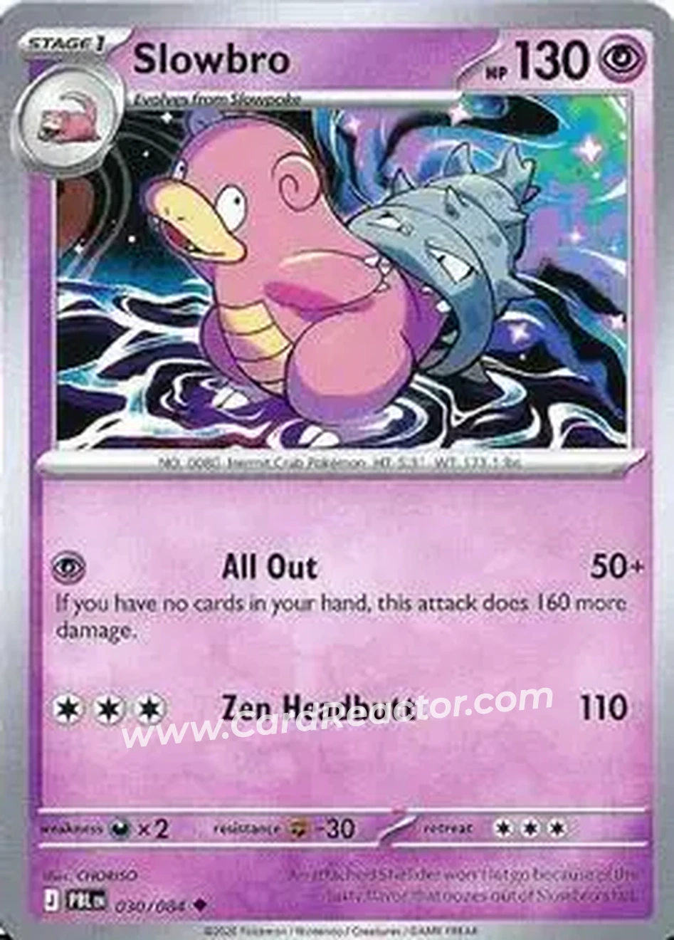 2026 Pokemon Mega Evolution Pitch Black #030/084 - Slowbro - Front