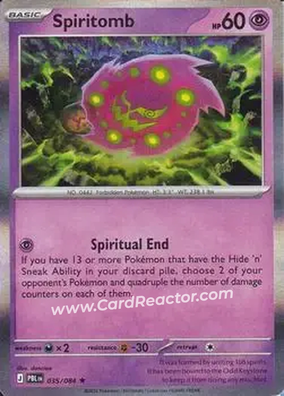 2026 Pokemon Mega Evolution Pitch Black #035/084 - Spiritomb