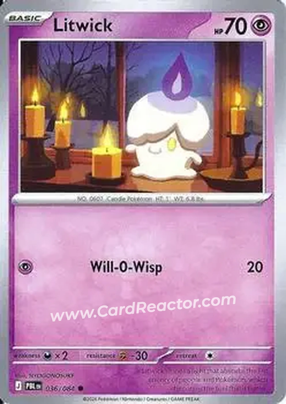 2026 Pokemon Mega Evolution Pitch Black #036/084 - Litwick