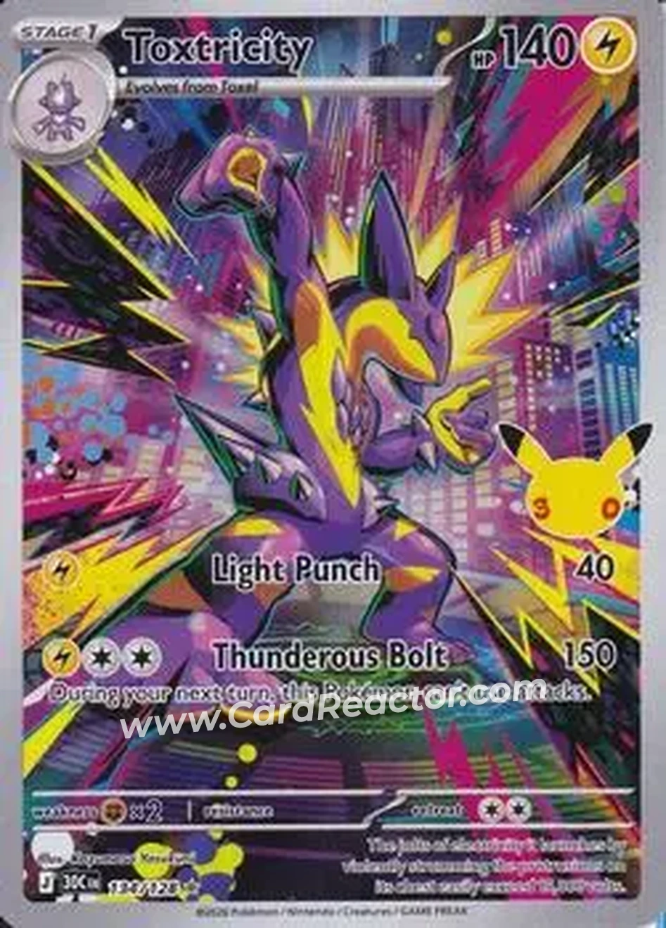 2026 Pokemon 30th Celebration #134/128 - Toxtricity - Front