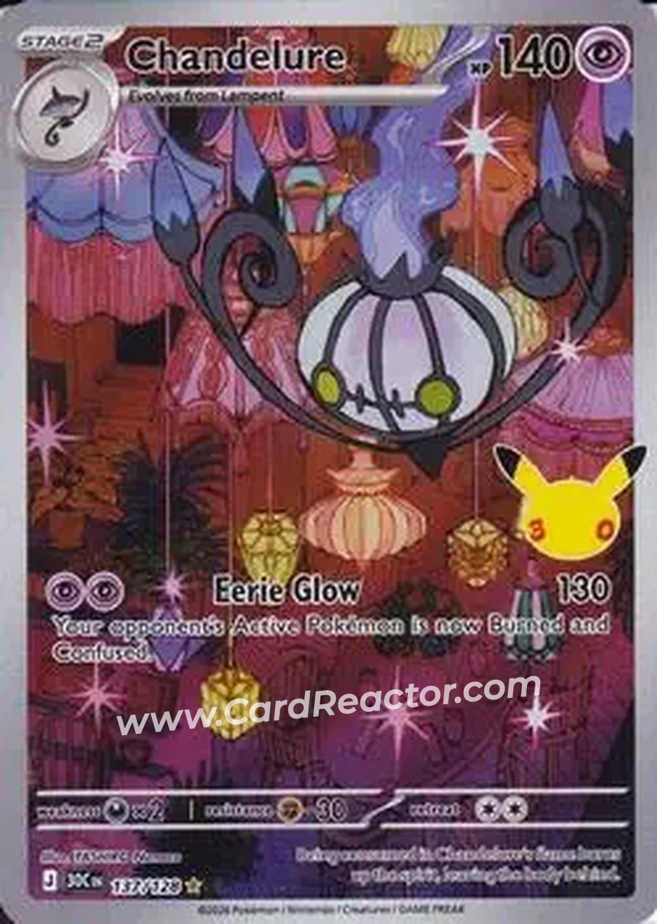 2026 Pokemon 30th Celebration #137/128 - Chandelure