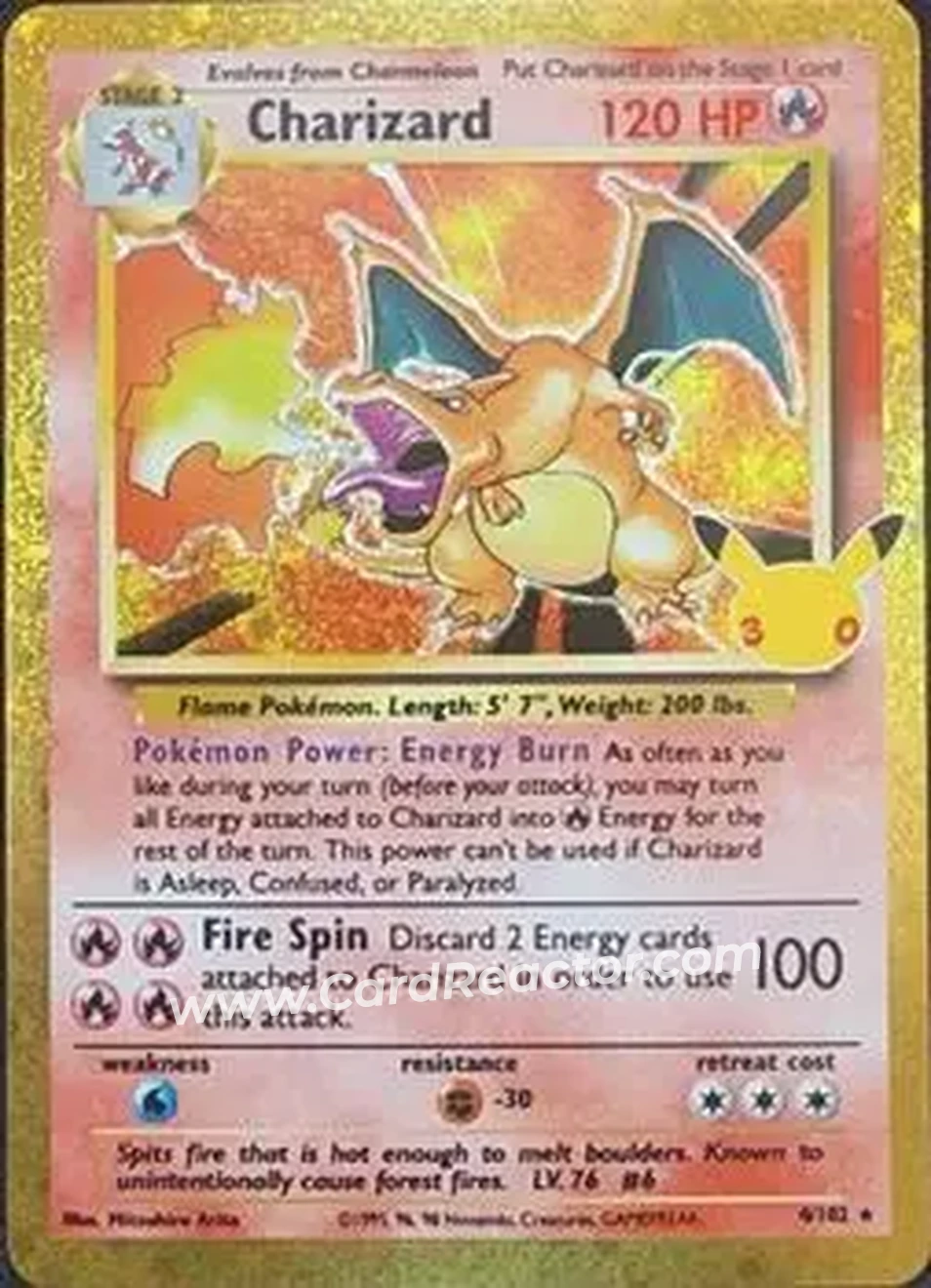 2026 Pokemon 30th Celebration - Classic Collection #4/102 - Charizard - Front