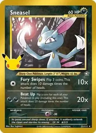 2026 Pokemon 30th Celebration - Classic Collection #25/111 - Sneasel