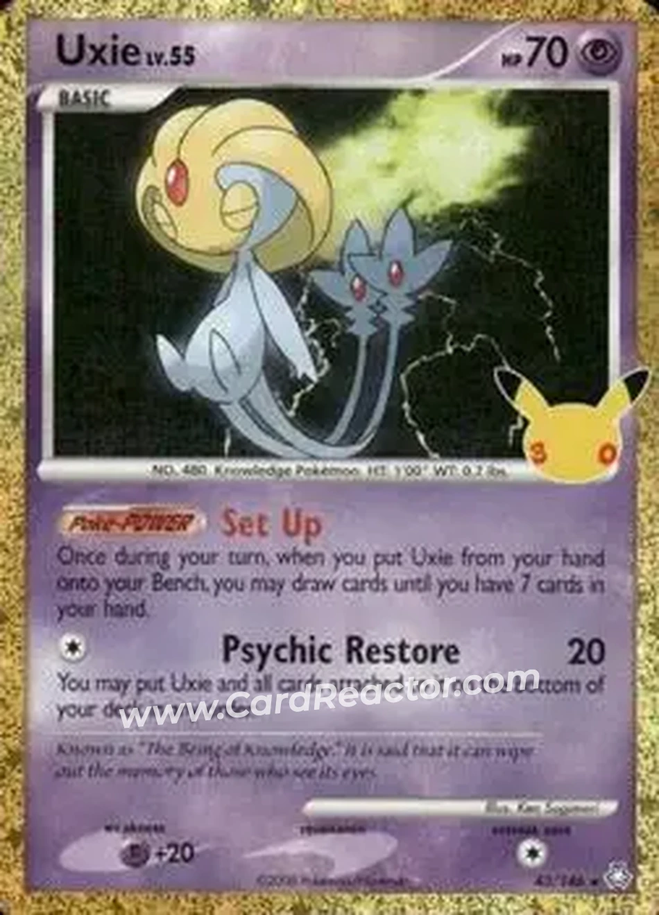 2026 Pokemon 30th Celebration - Classic Collection #43/146 - Uxie