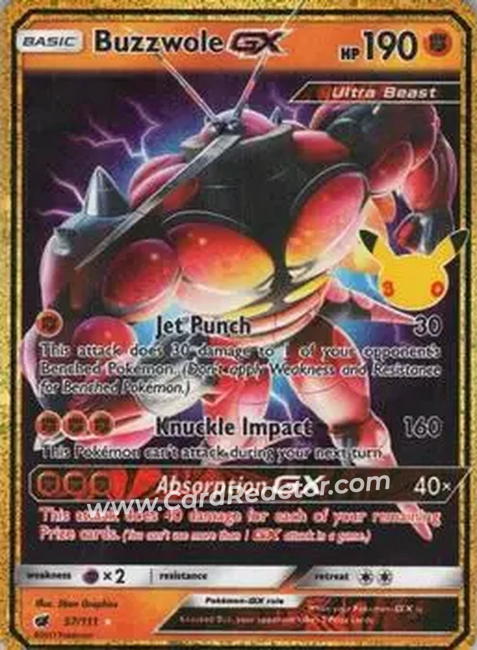 2026 Pokemon 30th Celebration - Classic Collection #57/111 - Buzzwole GX