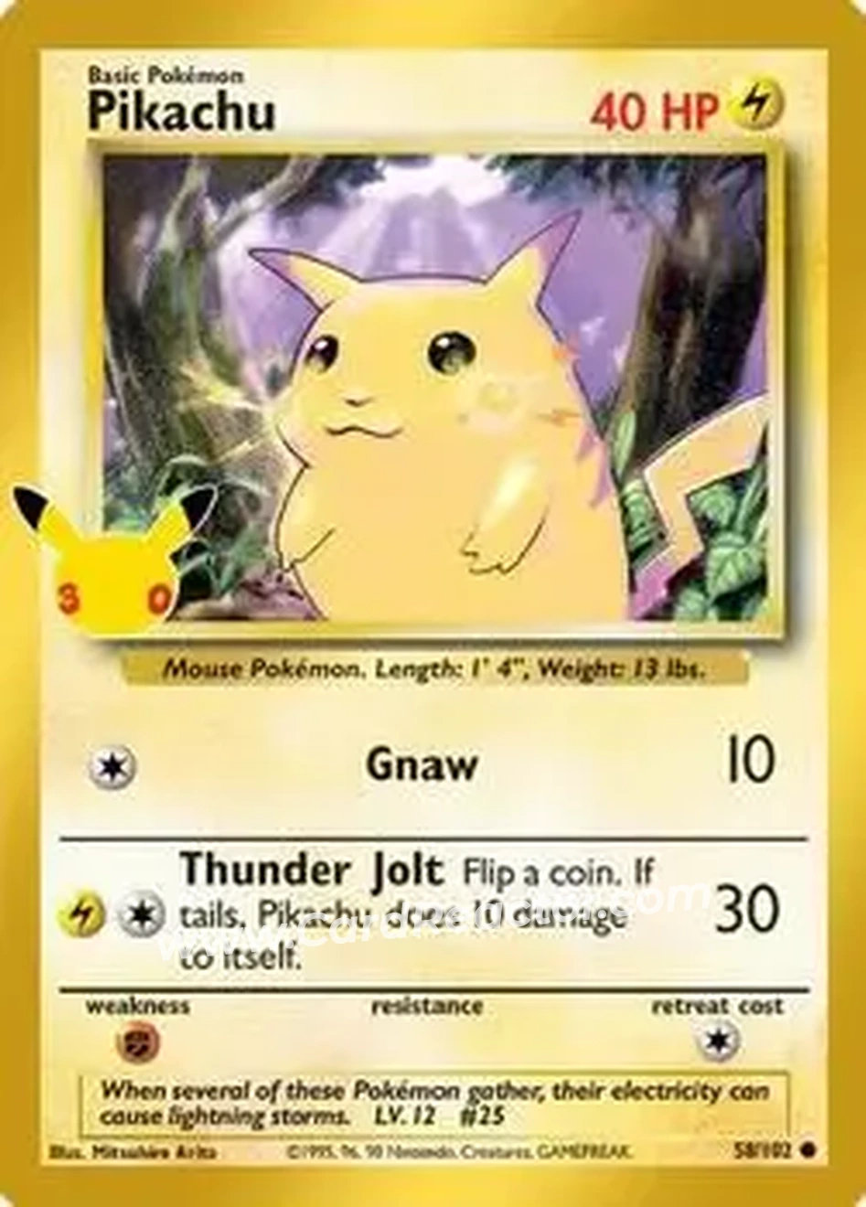 2026 Pokemon 30th Celebration - Classic Collection #58/102 - Pikachu - Front