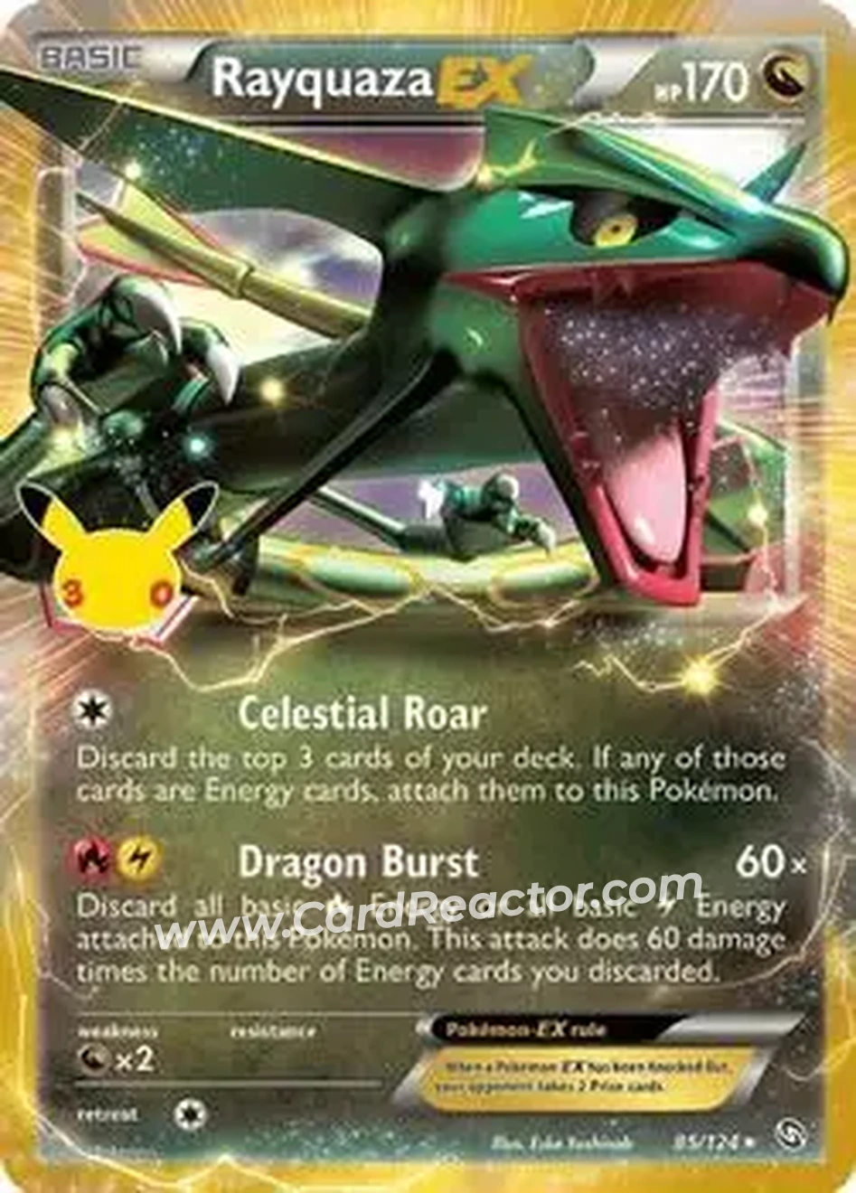 2026 Pokemon 30th Celebration - Classic Collection #85/124 - Rayquaza EX