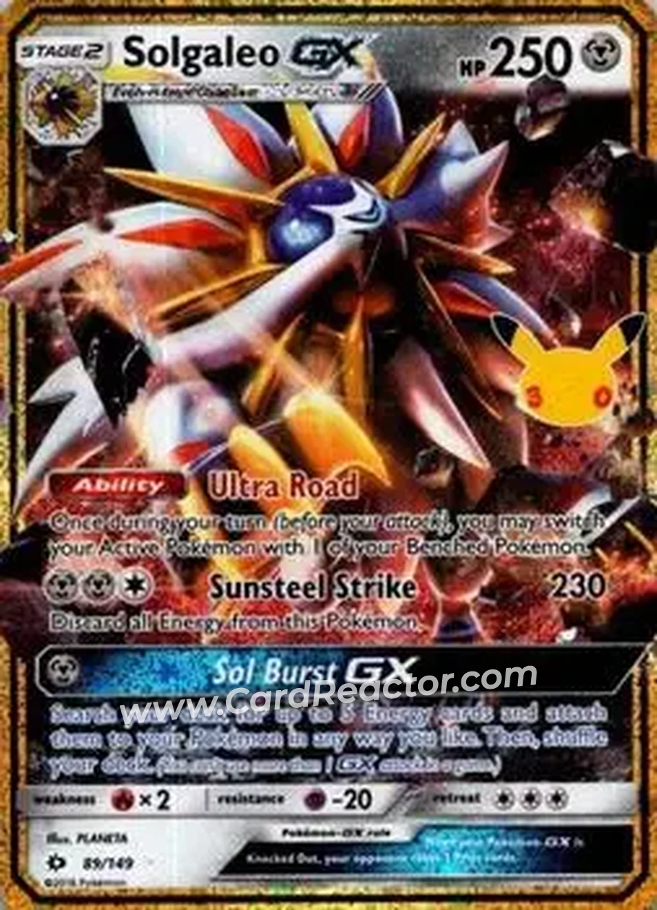 2026 Pokemon 30th Celebration - Classic Collection #89/149 - Solgaleo