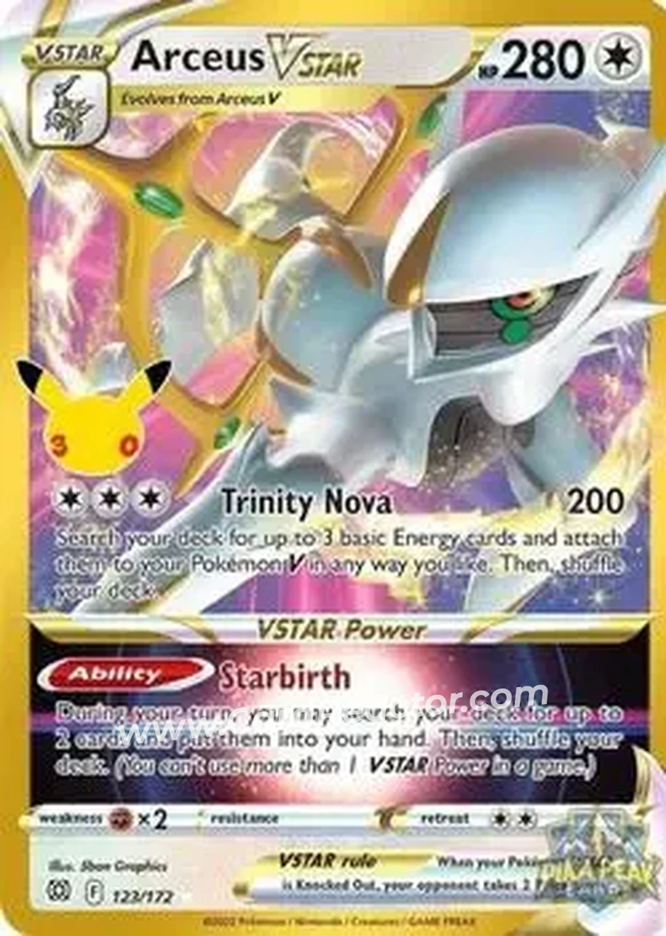 2026 Pokemon 30th Celebration - Classic Collection #123/172 - Arceus VSTAR