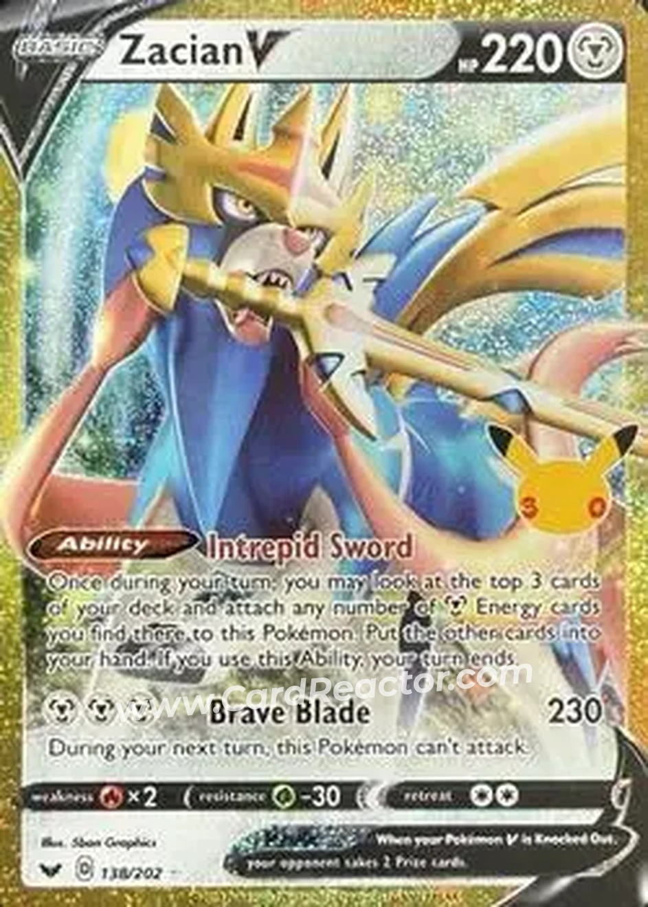 2026 Pokemon 30th Celebration - Classic Collection #138/202 - Zacian
