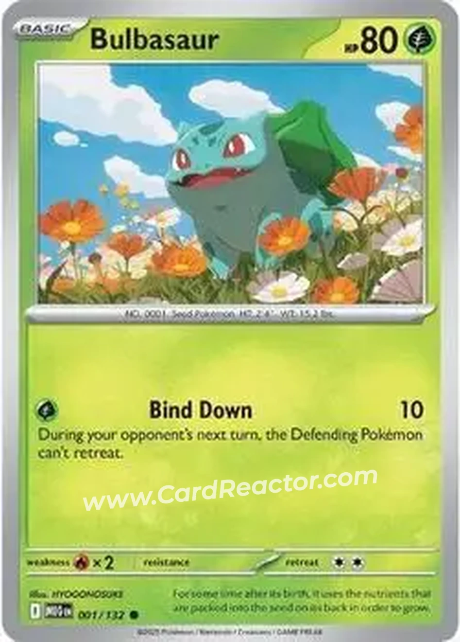2025 Pokemon Mega Evolution #001/132 - Bulbasaur - Front